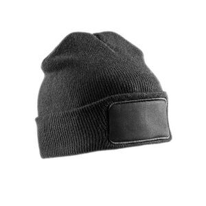 Result Adults Unisex Double Knit Thinsulate Printers Beanie / Black